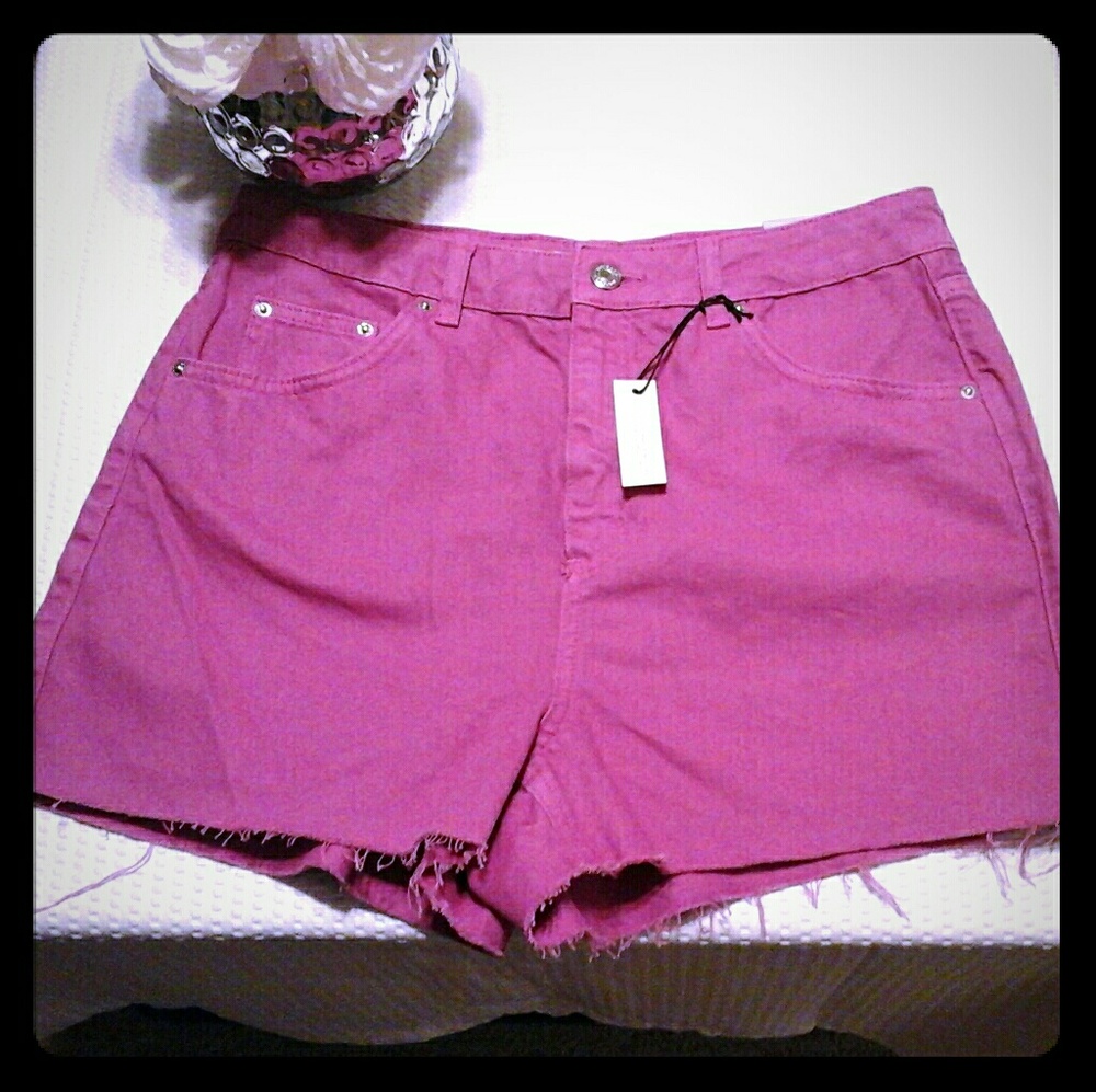 Topshop High Waist Jean Shorts - New with Tags